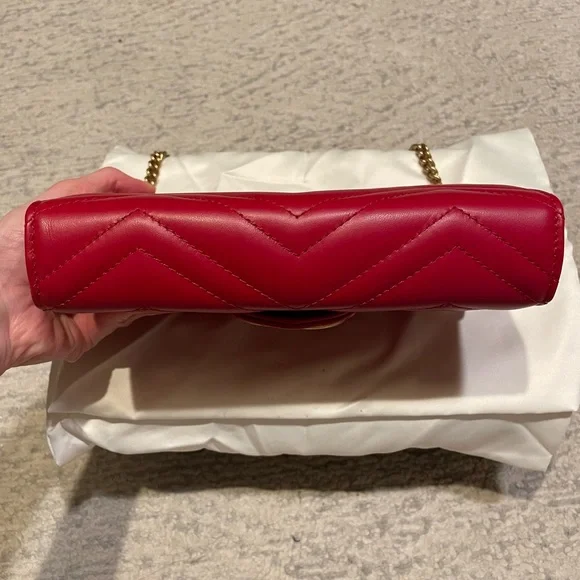 Gucci GG Marmont Wallet On Chain (Red) - Picture 3 of 10
